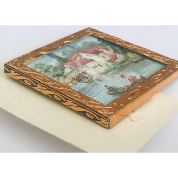 Antique Erhard Sohne Gilt Ormolu Dollhouse Miniature Frame 1900 Germany 2" Metal - Picture 4 of 8